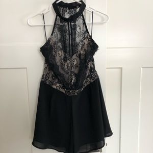 Black lace romper